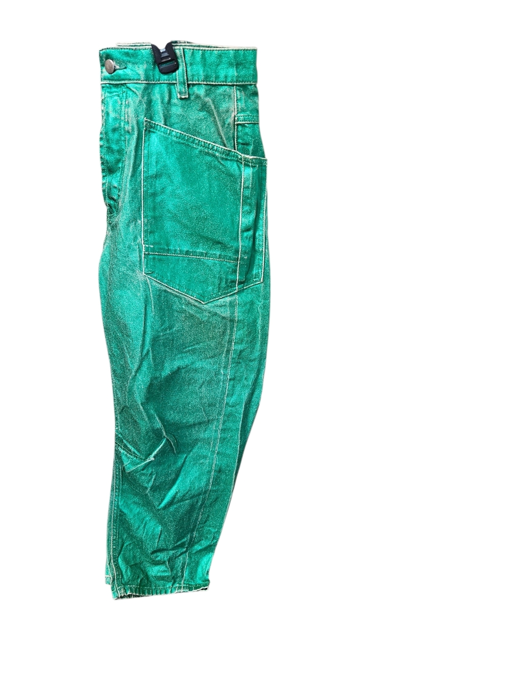 Free People Emerald Green Wide Leg Jeans - Picture 3 of 5